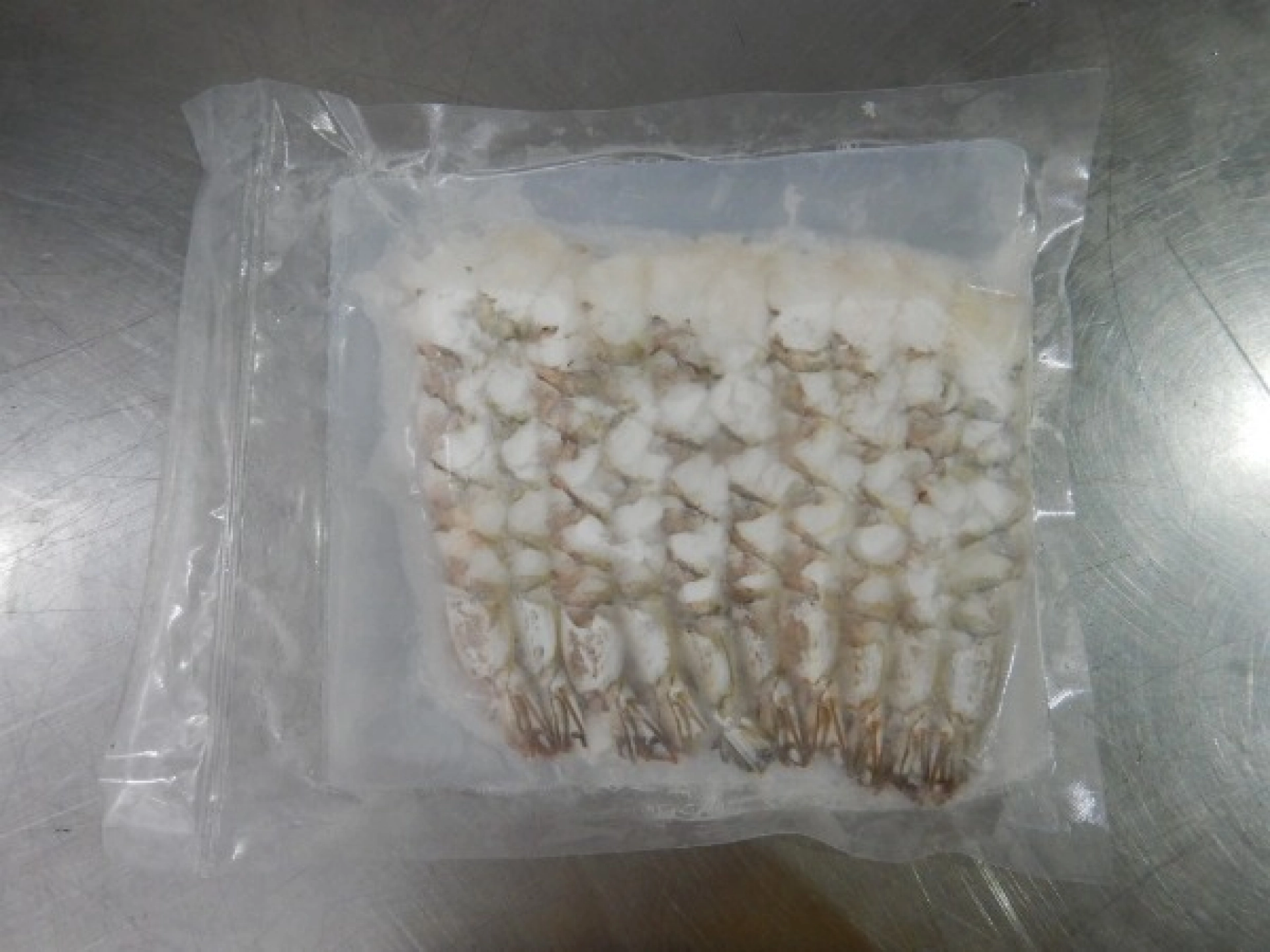 Frozen Nobashi Vannmei Shrimp V Cut, Telson Remove